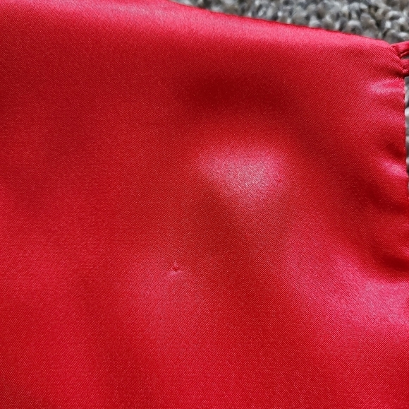 Women's Esprit vintage cap sleeves red blouse, size small to medium - Picture 8 of 10